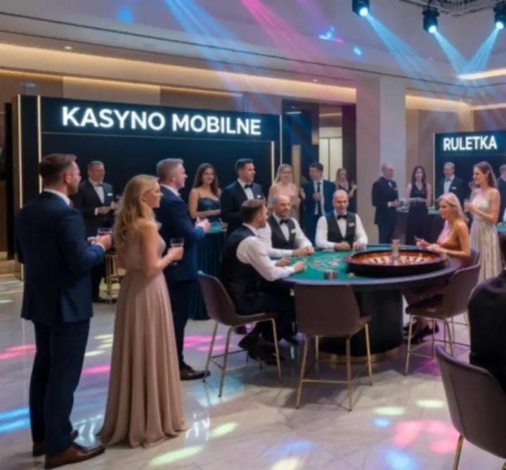 Mobilne kasyno Agnieszka Zasada LA CAVANIOLA CHEESE SHOP w eleganckiej oprawie świetlnej podczas tematycznego eventu