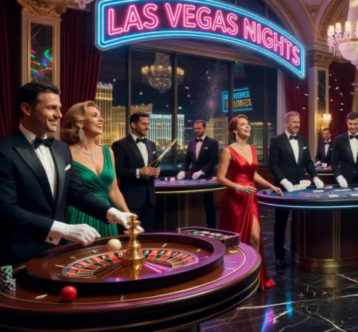 Neonowa scenografia mobilnego kasyna Agnieszka Zasada LA CAVANIOLA CHEESE SHOP w stylu Las Vegas